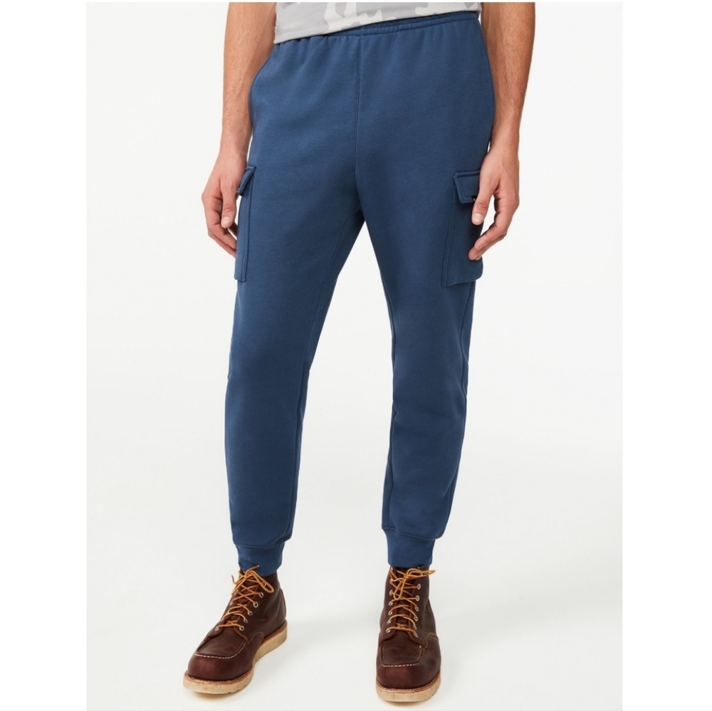 NWT Free Assembly Men's Fleece Cargo Joggers